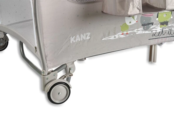 Kanz Pretty Park Yatak ve Oyun Parkı Gri - 2