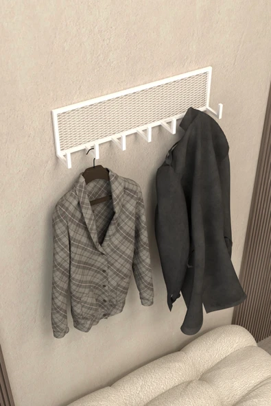 AJU Duvar Askısı Portmanto Elbise Havlu Askılığı Ev Banyo Mutfak Düzenleyici Modern 7 Kol Metal Askılık - 3