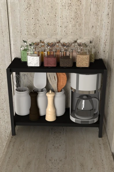 AJU Tezgah Üstü Raf Masaüstü Ayaklı Organizer Mutfak Banyo Düzenleyici Baharatlık Kitaplık Yüksek Raflı