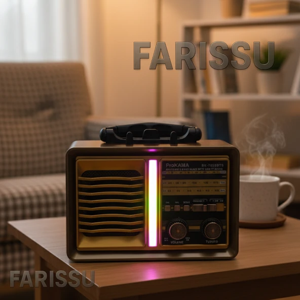 BK-7050BTS Nostaljik Solar Radyo | AM/FM/SW 3 Bant | Bluetooth, USB/TF Müzik Destekli | El Fenerli - 3