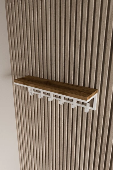 AJU Portmanto Duvar Askısı 6 Kanca Geniş Askılık Elbise Palto Şemsiye Askısı Banyo Mutfak Ev Askılığı - 6