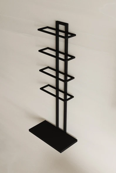 AJU Şaraplık ve Kadeh Rafı Duvara Monte Şarap Mahseni Modern Duvar Alkol Rafı – Metal ve Ahşap Tasarım - 8