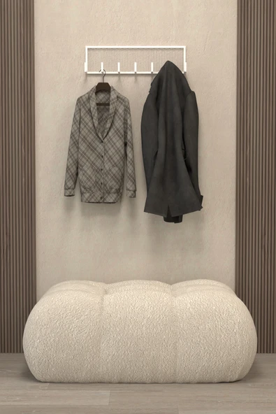 AJU Duvar Askısı Portmanto Elbise Havlu Askılığı Ev Banyo Mutfak Düzenleyici Modern 7 Kol Metal Askılık - 5