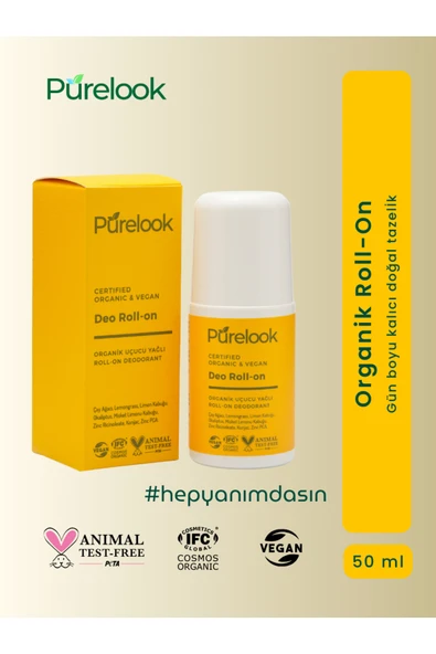 purelook Deodorant Roll On 50 Ml. Unısex (ORGANİK&VEGAN)