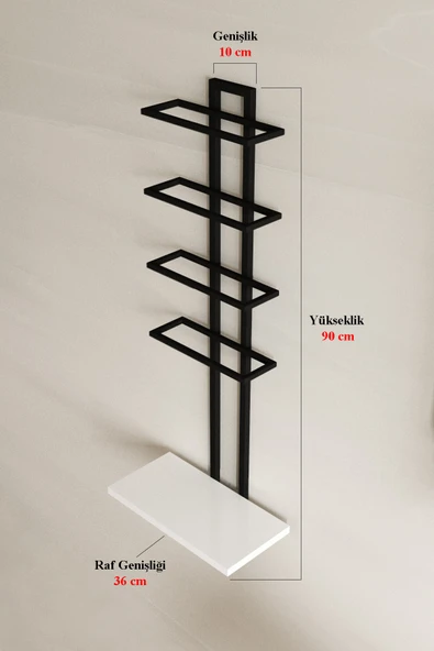 AJU Şaraplık ve Kadeh Rafı Duvara Monte Şarap Mahseni Modern Duvar Alkol Rafı – Metal ve Ahşap Tasarım - 7