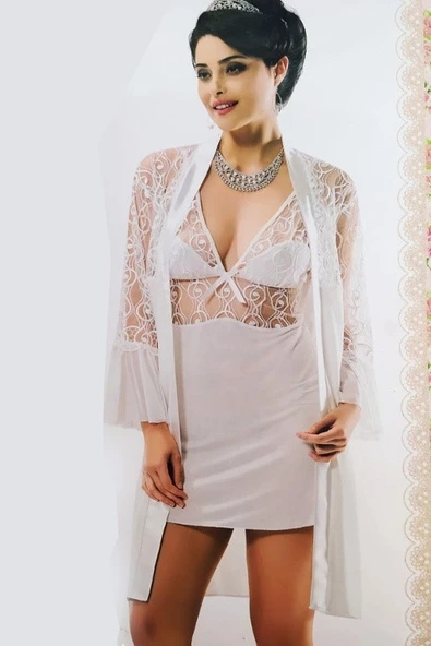 Minenaz 7901 Bayan Penye Gecelik Sabahlık Takım ürün görseli