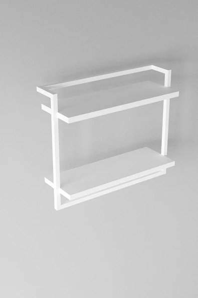 AJU 2 Katlı Raf Havluluk Kitaplık Aksesuar Rafı Ev Banyo Mutfak Düzenleyici Çok Amaçlı Raf Geniş Aralık - 8