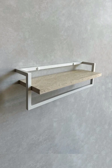 AJU Havluluk Banyo Rafı Sabunluk Şal Askılığı Havlu Askısı Banyo Mutfak Düzenleyici Modern Şık Raf - 6