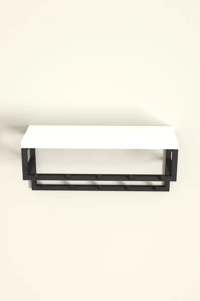 AJU Raflı Duvar Askılığı Portmanto Modern Metal Askılık Hol Koridor Mutfak Banyo Havlu Elbise Askısı - 7