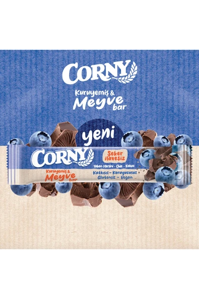 Corny Kuruyemiş & Meyve Bar Yaban Mersini Chia Kakao 35g x 12 Adet - 2