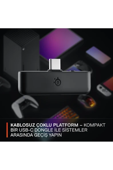 (OUTLET) SteelSeries Arctis Nova 5X Wireless ve Bluetooth Xbox ve PC Kablosuz Oyuncu Kulaklığı - Siyah - Resim 4