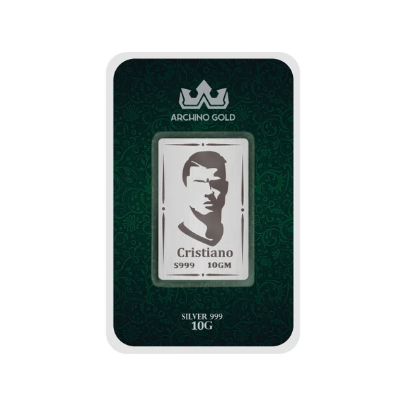 Efsane Futbolcu ve Gol Ustası Temalı Hediyeye Özel 10 Gram 999 Ayar Gümüş Külçesi-686 - 2