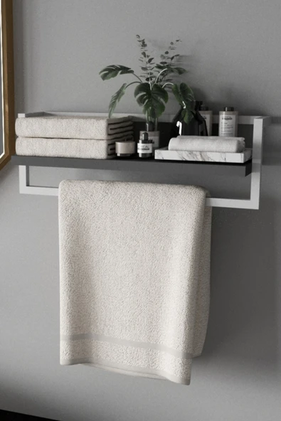 AJU Havluluk Banyo Rafı Havlu Askısı Şal Aksesuar Bakım Ürünleri Banyo Mutfak Düzenleyici Baharatlık Raf