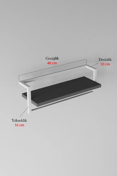 AJU Havluluk Banyo Rafı Havlu Askısı Şal Aksesuar Bakım Ürünleri Banyo Mutfak Düzenleyici Baharatlık Raf - 7