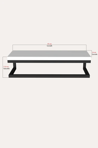 AJU Havluluk Duvara Monte Raf Aksesuarlık Şal Askılığı Ev Banyo Mutfak Düzenleyici Çok Amaçlı Raf - 6