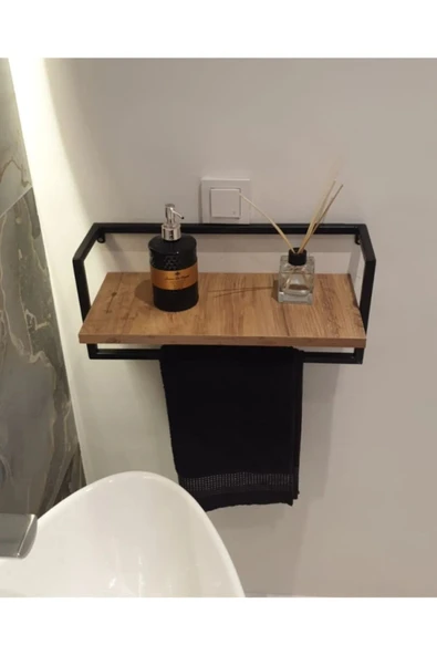 AJU Havluluk Banyo Rafı Sabunluk Şal Askılığı Havlu Askısı Banyo Mutfak Düzenleyici Çok Amaçlı Raf - 6