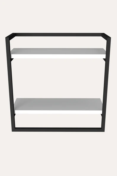 AJU Havluluk 2 Katlı Duvara Monte Raf Aksesuarlık Şal Askılığı Banyo Mutfak Düzenleyici Çok Amaçlı Raf - 6