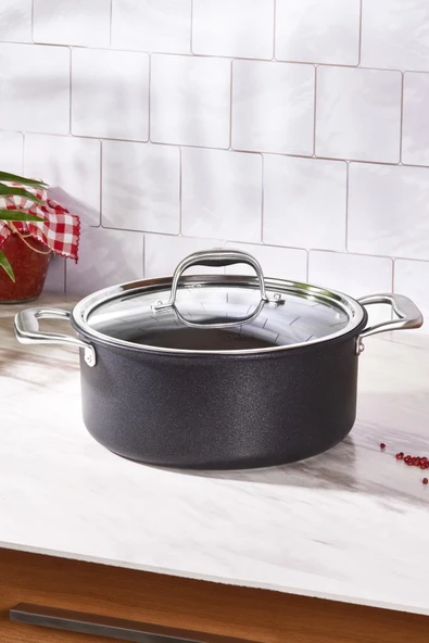 Bio Diamond Pro Indüksiyon Tabanlı Tencere 24 Cm 4,8 Lt - Resim 3