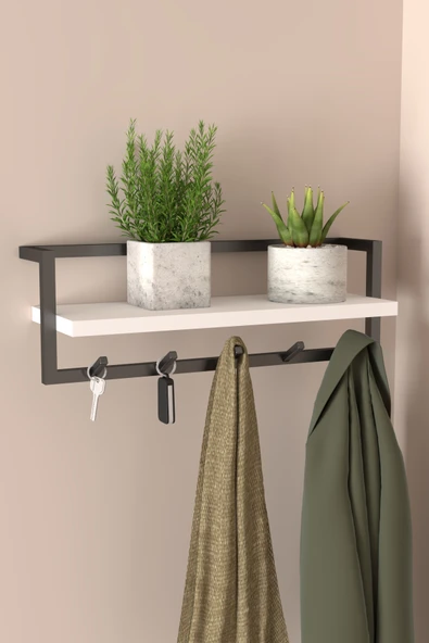 AJU Portmanto Duvar Askılığı Modern Metal Askılık Hol Koridor Mutfak Banyo Havlu Elbise Anahtar Askısı ürün görseli