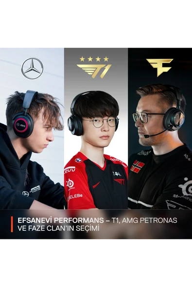 (OUTLET) SteelSeries Arctis Nova Pro Wireless 7.1 Surround PC/PS Mikrofonlu Siyah Kablosuz Gaming Kulaklık - Resim 4