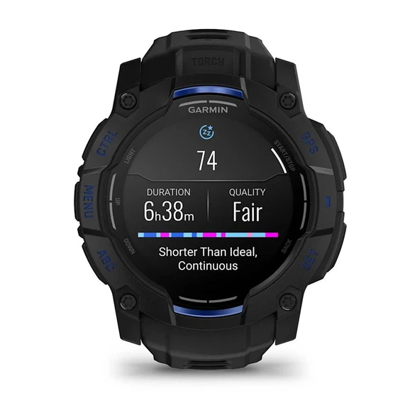 Garmin Instinct 3 - 50 mm AMOLED Siyah Mavi - Resim 2