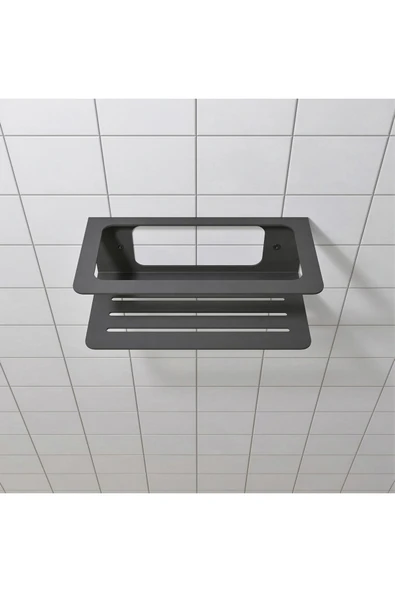 AJU Şampuanlık Sabunluk, Minimalist Banyo Organizatörü, Metal Duş Rafı, Banyo Düzenleyici - 3