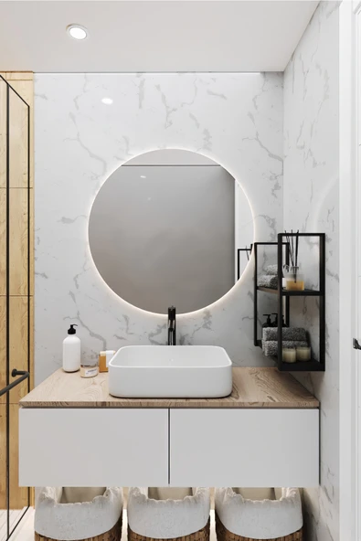 AJU 2 Katlı Duvar ve Tezgah Üzeri Raf Ev Banyo Mutfak Baharatlık, Kitaplık, Metal Çok Amaçlı Düzenleyici - 4