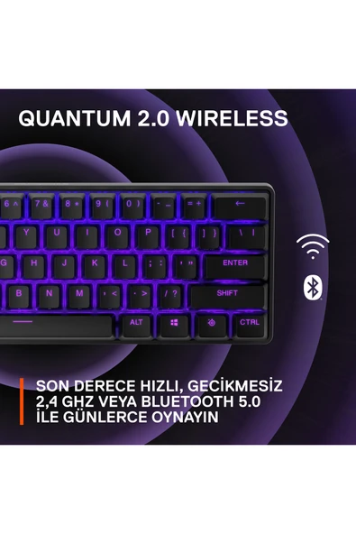 (OUTLET) SteelSeries Apex Pro Mini Wireless Kablosuz Mekanik Oyuncu Klavyesi - Resim 7