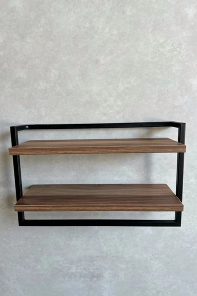 AJU Havluluk 2Katlı Kitaplık Aksesuar Rafı Ev Banyo Mutfak Düzenleyici Duvara Kolay Monte Çok Amaçlı Raf - 5