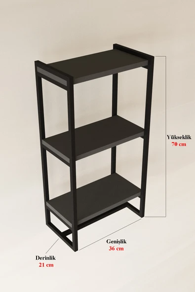 AJU Havluluk Duvar Rafı 3 Katlı Raf Banyo Mutfak Düzenleyici Modern Geniş Depolama Rafı Şık Havlu Askısı - 5