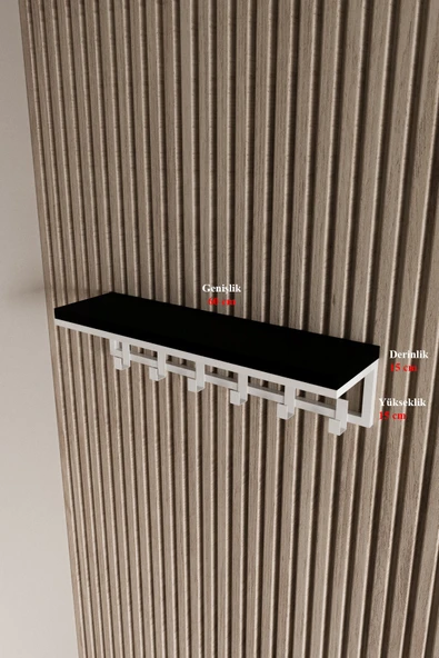 AJU Portmanto Duvar Askısı 6 Kanca Geniş Askılık Elbise Palto Şemsiye Askısı Banyo Mutfak Ev Askılığı - 7