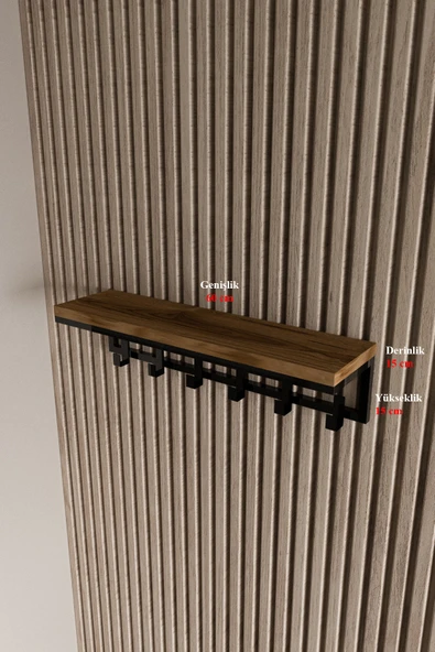 AJU Portmanto Duvar Askısı 6 Kanca Geniş Askılık Elbise Palto Şemsiye Askısı Banyo Mutfak Ev Askılığı - Resim 7