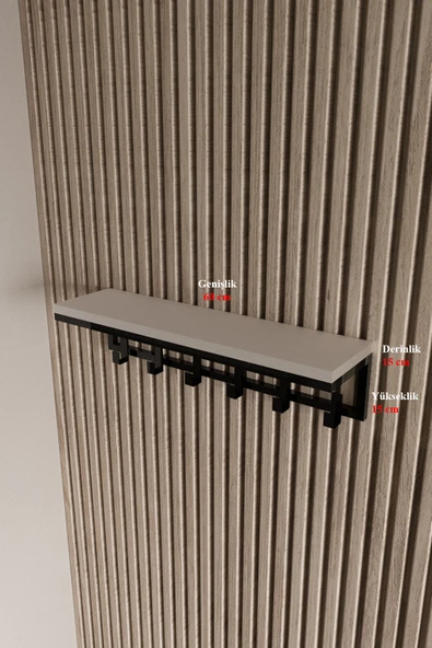 AJU Portmanto Duvar Askısı 6 Kanca Geniş Askılık Elbise Palto Şemsiye Askısı Banyo Mutfak Ev Askılığı - 7