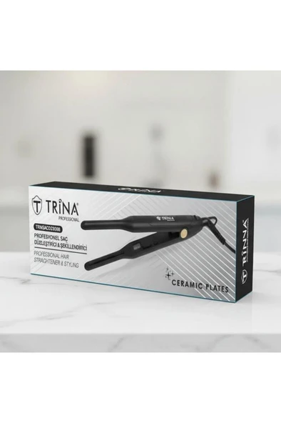 Trina Kısa Saçlar İçin Seramik Başlıklı Profesyonel Saç Düzleştirici TRNSACDZ0086 - 3