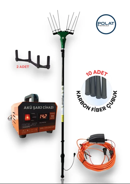 POLIVE 5000 Zeytin Hasat Makinesi ve Polat 12Volt Trafolu Akü Şarj Cihazlı