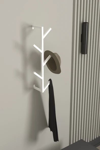 AJU Fidan Askılık 5 Kollu Antre Hol Askılığı Çanta Şal Mont Havlu Bornoz Çok Amaçlı Metal Askılık ürün görseli