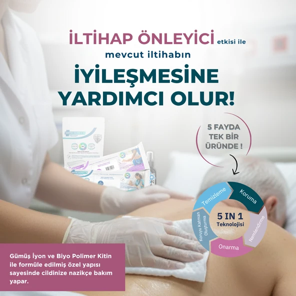 Yatan Hasta ve Evde Bakım Seti , Gümüş İyonlu, 25’li Perine Mendili Hediyeli - Resim 2