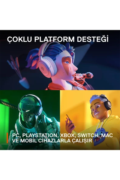 (OUTLET) SteelSeries Arctis Nova 1 White Mikrofonlu Beyaz Kablolu Gaming (OYUNCU) Kulaklık - Resim 8