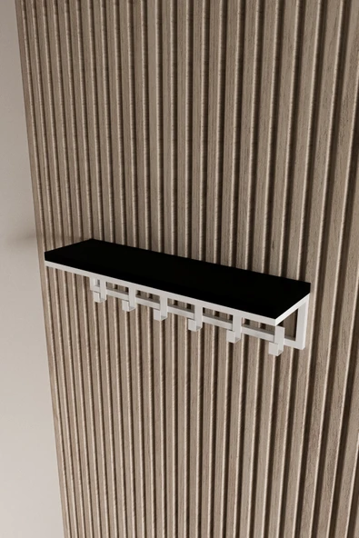 AJU Portmanto Duvar Askısı 6 Kanca Geniş Askılık Elbise Palto Şemsiye Askısı Banyo Mutfak Ev Askılığı - 6