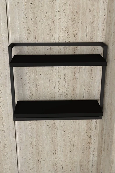 AJU 2 Katlı Raf Havluluk Kitaplık Aksesuar Rafı Ev Banyo Mutfak Düzenleyici Çok Amaçlı Raf Geniş Aralık - 8