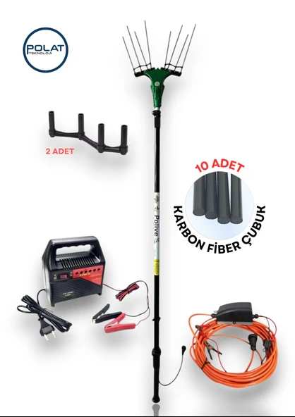 POLIVE 5000 Zeytin Hasat Makinesi ve Pogod 6-12Volt Akü Şarj Cihazlı