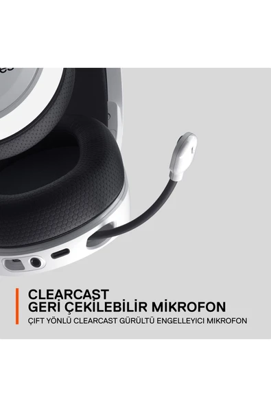 (OUTLET) SteelSeries Arctis 7 Plus Beyaz Multi-platform Wireless Kablosuz 7.1 Usb-c Gaming Oyuncu Kulaklık - Resim 3