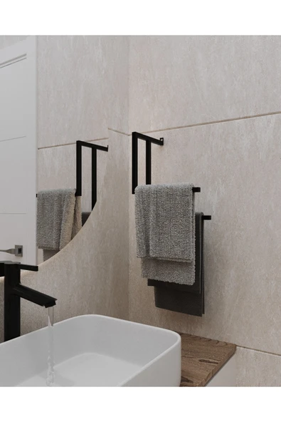 AJU Havluluk Metal Kağıt Havlu Tutacağı Ev Banyo Düzenleyici Duvara Monte Havlu Tutucu Modern Tasarım - 4