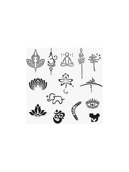 One Spray Tattoo Goa Pack Dövme Şablon Seti - 3