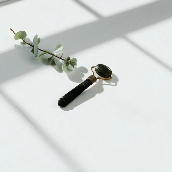 Orijinal Yeşim Mini Roller Masaj Taşı Face Roller - Resim 2