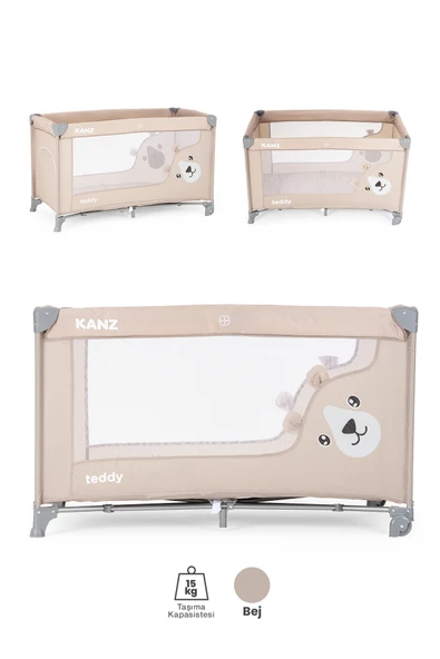 Kanz Teddy Oyun Parkı ve Park Yatak Bej 60 x 120 - 2