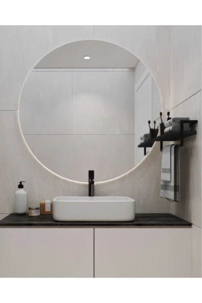 AJU Havluluk Antrasit Duvara Monte Raf Aksesuarlık Şal Askılığı Banyo Mutfak Düzenleyici Çok Amaçlı Raf - 4