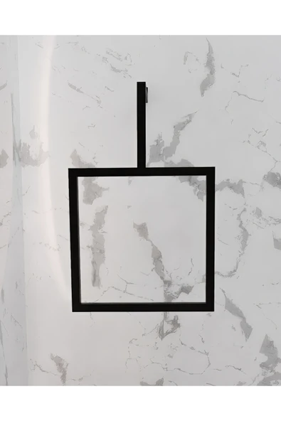 AJU Havluluk Metal Ev Mutfak Banyo Duvara Monte Havlu Tutacağı Kare Modern Şık Tasarım - 3