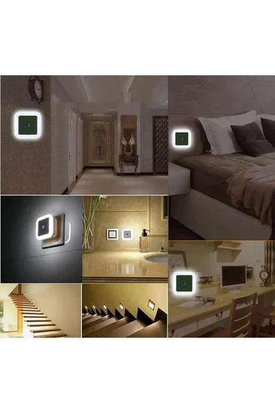 Cata Ct-9500 Priz Sistemli Fotoselli Ledli Sensörlü Gece lambası Beyaz Işık - 4