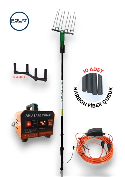 POLIVE 7000 Zeytin Hasat Makinesi ve Polat 12Volt Trafolu Akü Şarj Cihazlı - 3